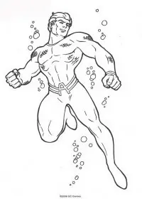 Fisă de colorat cu Aquaman de colorat p27