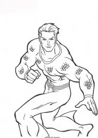 Fisă de colorat cu Aquaman de colorat p29