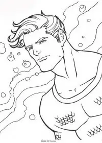 Fisă de colorat cu Aquaman de colorat p34
