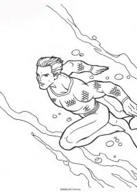 Fisă de colorat cu Aquaman de colorat p35