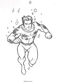 Fisă de colorat cu Aquaman de colorat p37