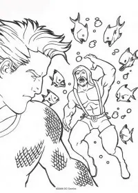 Fisă de colorat cu Aquaman de colorat p39