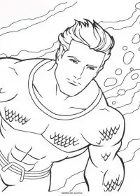Fisă de colorat cu Aquaman de colorat p40
