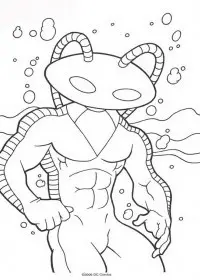 Fisă de colorat cu Aquaman de colorat p46