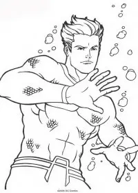 Fisă de colorat cu Aquaman de colorat p48