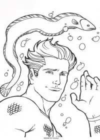 Fisă de colorat cu Aquaman de colorat p49