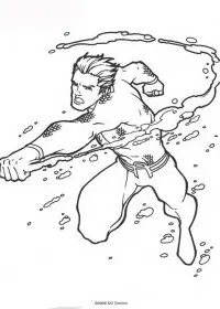 Fisă de colorat cu Aquaman de colorat p51
