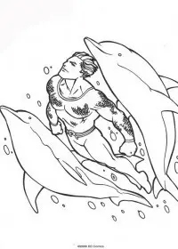 Fisă de colorat cu Aquaman de colorat p54