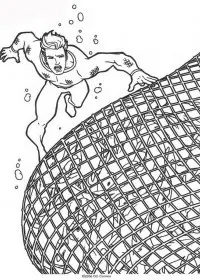 Fisă de colorat cu Aquaman de colorat p55