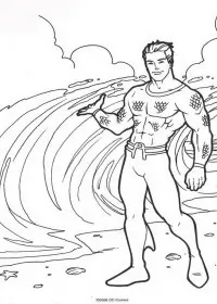 Fisă de colorat cu Aquaman de colorat p56
