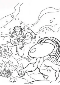 Fisă de colorat cu Aquaman de colorat p57