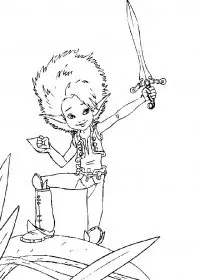 Fisă de colorat cu Arthur and the minimoys de colorat p14