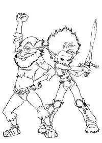 Fisă de colorat cu Arthur and the minimoys de colorat p18