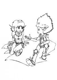 Fisă de colorat cu Arthur and the minimoys de colorat p23