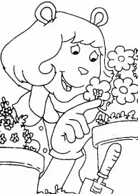 Fisă de colorat cu Arthur si prietenii sai de colorat p08