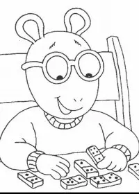 Fisă de colorat cu Arthur si prietenii sai de colorat p11