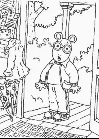 Fisă de colorat cu Arthur si prietenii sai de colorat p18