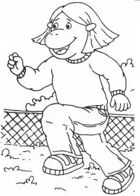 Fisă de colorat cu Arthur si prietenii sai de colorat p19