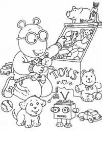 Fisă de colorat cu Arthur si prietenii sai de colorat p20