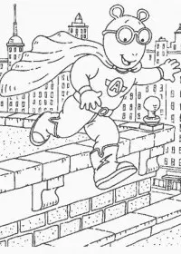 Fisă de colorat cu Arthur si prietenii sai de colorat p25