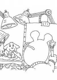 Fisă de colorat cu Arthur si prietenii sai de colorat p29