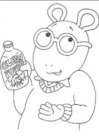 Fisă de colorat cu Arthur si prietenii sai de colorat p30