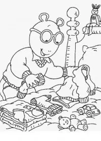 Fisă de colorat cu Arthur si prietenii sai de colorat p31