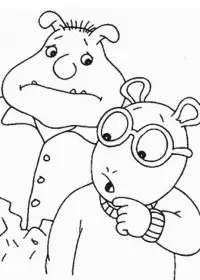 Fisă de colorat cu Arthur si prietenii sai de colorat p35