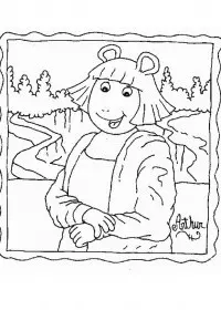 Fisă de colorat cu Arthur si prietenii sai de colorat p36