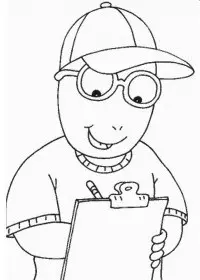 Fisă de colorat cu Arthur si prietenii sai de colorat p37