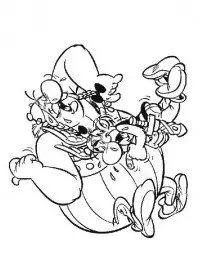 Fisă de colorat cu Asterix si obelix de colorat p06