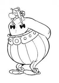 Fisă de colorat cu Asterix si obelix de colorat p08
