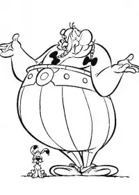 Fisă de colorat cu Asterix si obelix de colorat p11