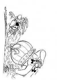 Fisă de colorat cu Asterix si obelix de colorat p18