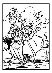 Fisă de colorat cu Asterix si obelix de colorat p19