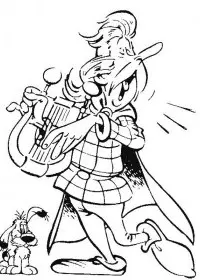 Fisă de colorat cu Asterix si obelix de colorat p20