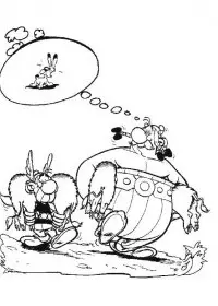 Fisă de colorat cu Asterix si obelix de colorat p21