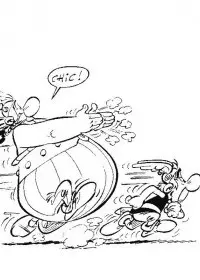 Fisă de colorat cu Asterix si obelix de colorat p23