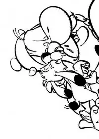 Fisă de colorat cu Asterix si obelix de colorat p28