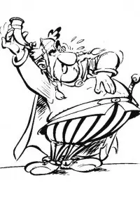 Fisă de colorat cu Asterix si obelix de colorat p29