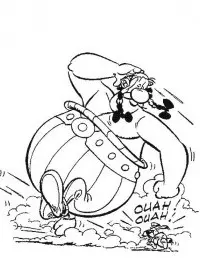 Fisă de colorat cu Asterix si obelix de colorat p33