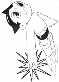 Fisă de colorat cu Astro boy de colorat p02