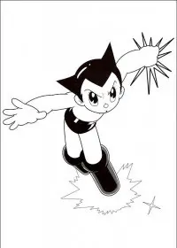 Fisă de colorat cu Astro boy de colorat p03