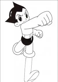 Fisă de colorat cu Astro boy de colorat p12