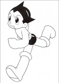 Fisă de colorat cu Astro boy de colorat p13