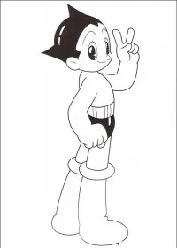 Fisă de colorat cu Astro boy de colorat p18