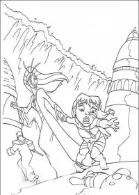 Fisă de colorat cu Atlantis de colorat p07