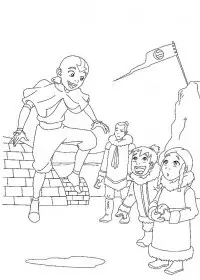 Fisă de colorat cu Avatar de colorat p24