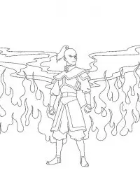 Fisă de colorat cu Avatar de colorat p25