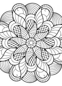 Fisă de colorat cu Mandale de colorat p21